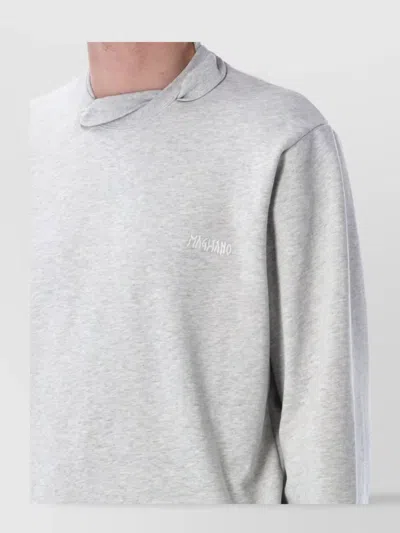 Magliano Crew Neck Fleece Braided In Gray