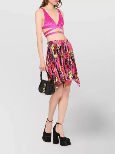 Versace Medusa Bikini Top In Purple