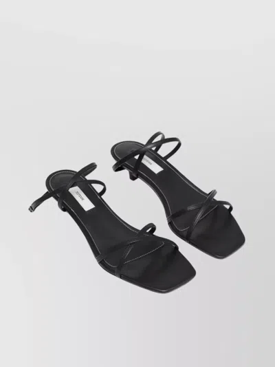 Totême 35mm Leather Crossover Sandals In Blue