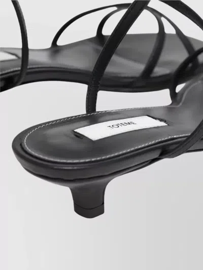 Totême 35mm Leather Crossover Sandals In Blue