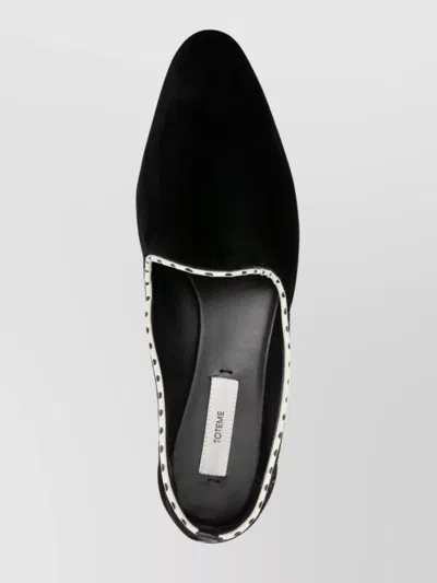 Totême Toteme Velvet Ballerinas In Black