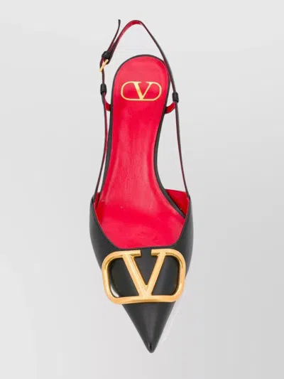 Valentino Vlogo Signature Pointed Toe Slingback Pumps In Multi