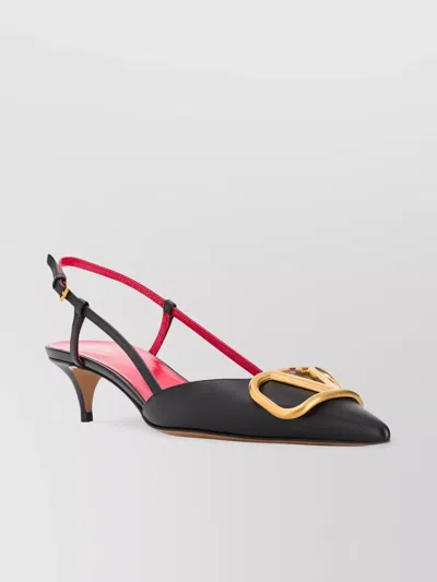 Valentino Vlogo Signature Pointed Toe Slingback Pumps In Multi