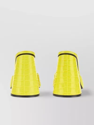 Attico Devon Mule 115 Synthetic Patent In Yellow
