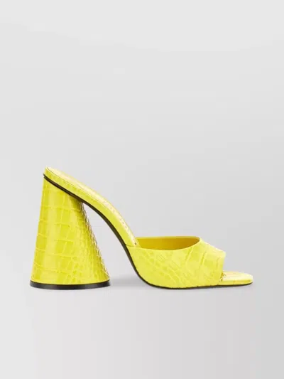 Attico Devon Mule 115 Synthetic Patent In Yellow