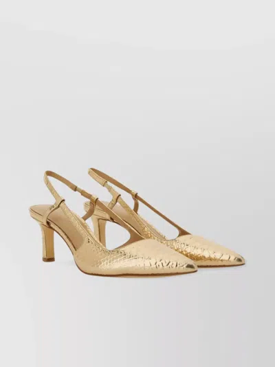 Michael Kors Textured Mid Heel Slingback Pumps