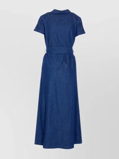 Apc A.p.c. "annelie" Dress In Blue
