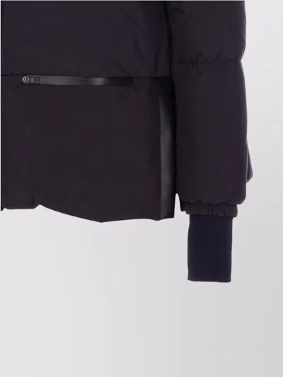 Herno Quilted Polyester Microfiber Jacket With Zip In Black