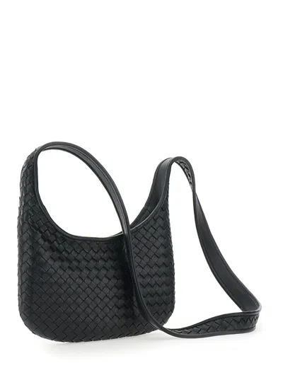 Bottega Veneta Brown Veneto Crossbody Bag In Black
