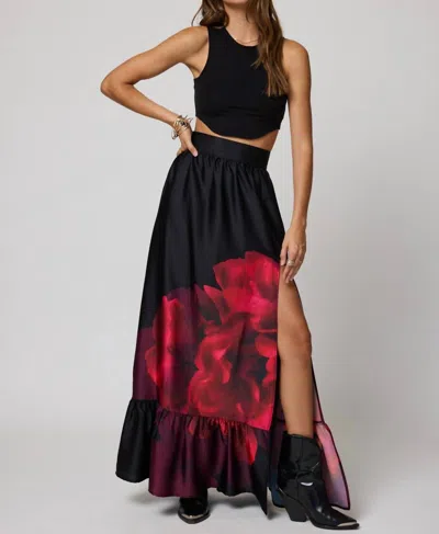 Stillwater What If Maxi Skirt In Midnight Rose In Black