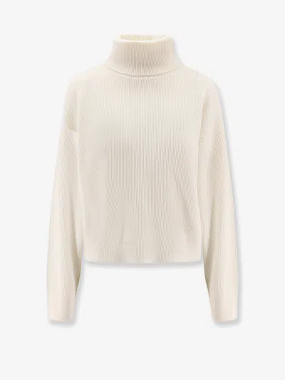 Brunello Cucinelli Ribbed Sweater In Neutral