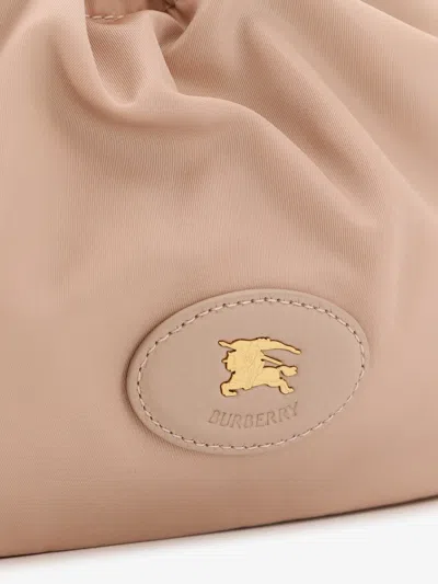 Burberry Reversible Pouch In Pink Nylon With Check Pattern