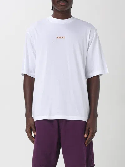 Marni Mini Logo T-shirt In White