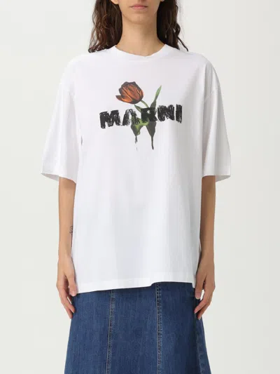 Marni Floral T-shirt In White