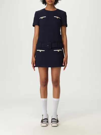 Self-portrait Self Portrait Boucle Mini Dress In Blue