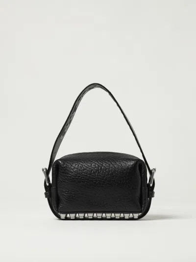 Alexander Wang Small Ricco Primal Lambskin Leather Crossbody Bag In Black