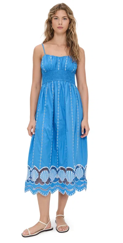 Rails Murano Embroidered Eyelet Cotton Sundress In Blue