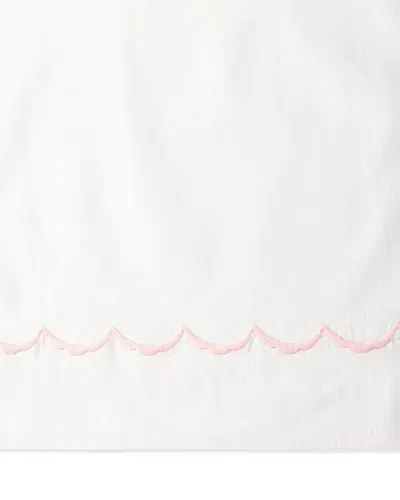 Matouk Two Scallops Embroidered 350 Thread Count Pillowcases, King Case In White