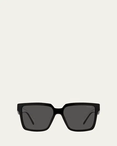 Prada Womens Black Pr 24zs Square-frame Acetate Sunglasses In Black