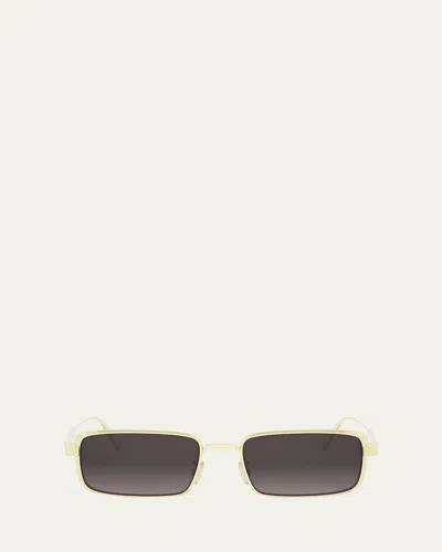 Dior Cannage S2u 55mm Rectangular Sunglasses In Gold
