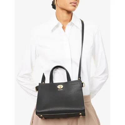 Burberry Mini Shopping Bag Adjustable Strap In Black