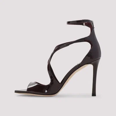 Jimmy Choo Azia95 Sandals With Squared Open Toe And Ankle Strap In Brown