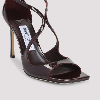 Jimmy Choo Azia95 Sandals With Squared Open Toe And Ankle Strap In Brown