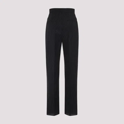 Max Mara Sesamo Carrot Trousers In Wool Cloth In Blue