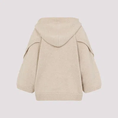 Max Mara Hooded Cardigan In Neutral
