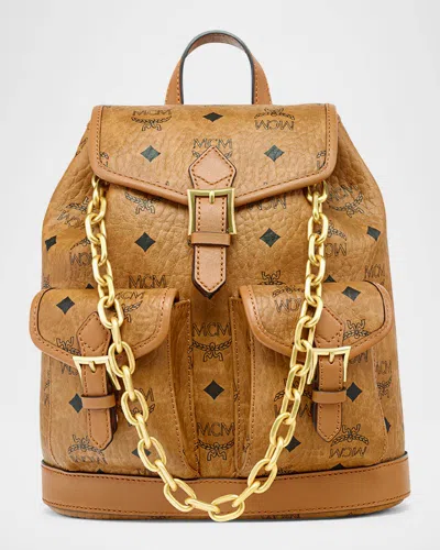Mcm Straps Detail Hardware Pockets Handle In Brown
