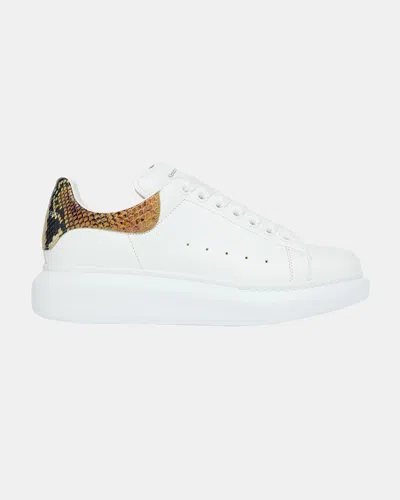 Alexander Mcqueen Oversized Snake Printed Leather Sneakers In Multi