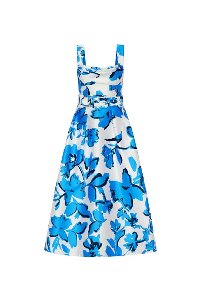 Rebecca Vallance Sapphira Midi Dress In Blue
