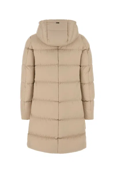 Herno Sand Polyester Down Jacket In Multi