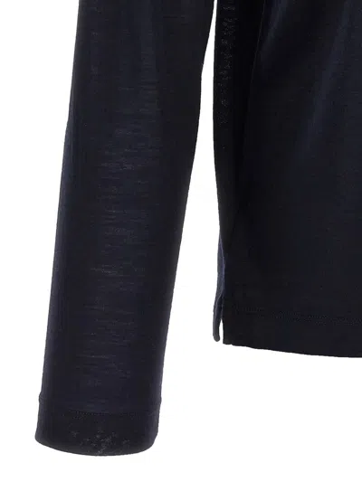 Zanone Wool Crew Neck Sweater In Black