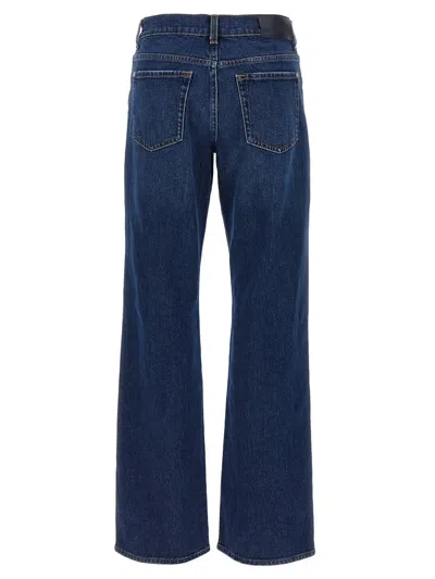 7 For All Mankind Wide Leg Denim Jeans In Blue