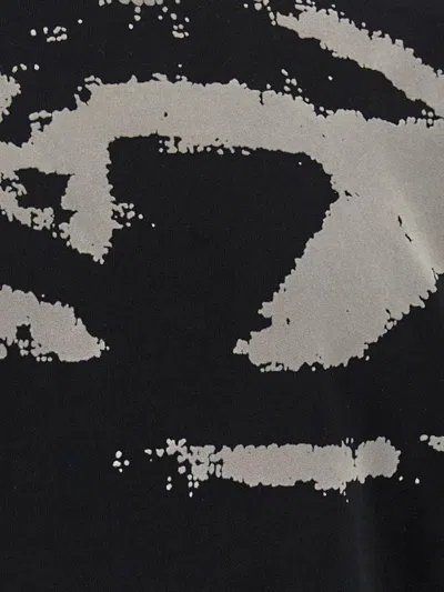 Diesel Relaxed-fit Black Sweatshirt With Graphic Design In Black