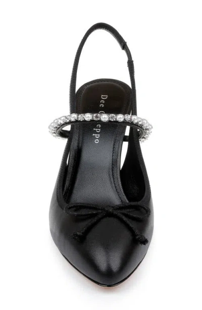 Dee Ocleppo Houston Slingback Pump In Black Leather