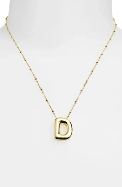 Leith 3d Initial Pendant Necklace In Gold