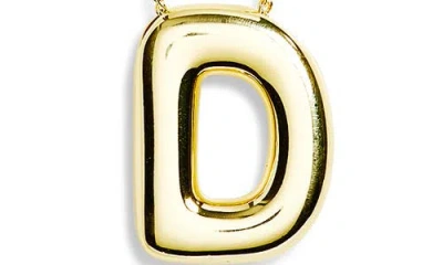 Leith 3d Initial Pendant Necklace In Gold