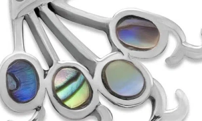 Samuel B. Sterling Silver Abalone Peacock Drop Earrings In Multi