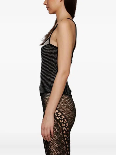 Roberta Einer Knitted Tank Top In Animal Print