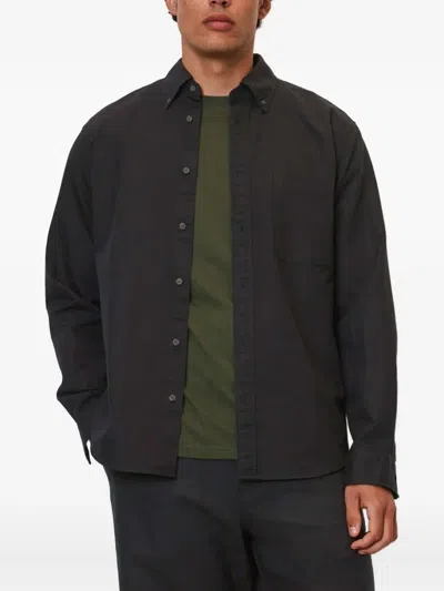 Marc O'polo Button-down Long-sleeve Shirt In Black