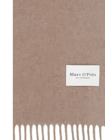Marc O'polo Fringed Scarf In Brown