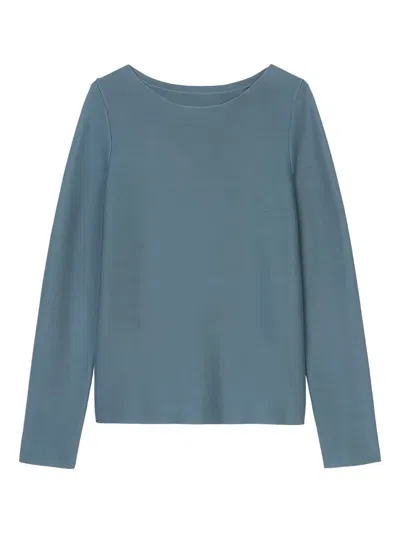 Marc O'polo Long-sleeve Knitted Top In Blue