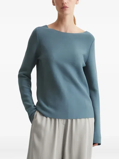 Marc O'polo Long-sleeve Knitted Top In Blue