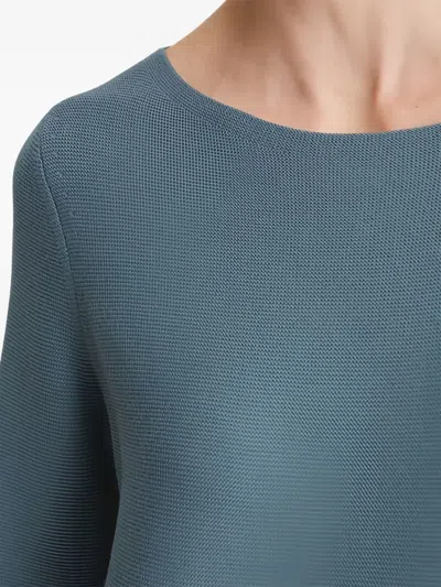 Marc O'polo Long-sleeve Knitted Top In Blue