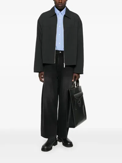 Studio Nicholson Puch Belt Loop Jeans In Black