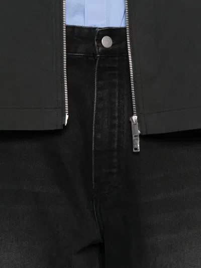 Studio Nicholson Puch Belt Loop Jeans In Black