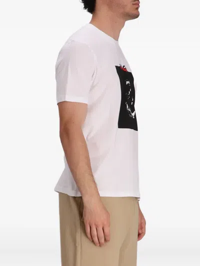 Hugo Boss Hugo Doberman Print T Shirt White In Neutral