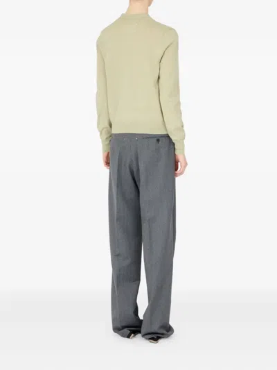 Maison Margiela Wool Cardigan In Green